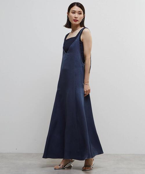 SOFFITTO（ソフィット）の「ヴィンテージライクキャミワンピース（ワンピース・レディース・ピンク/ネイビー・S/M）」の5枚目の写真