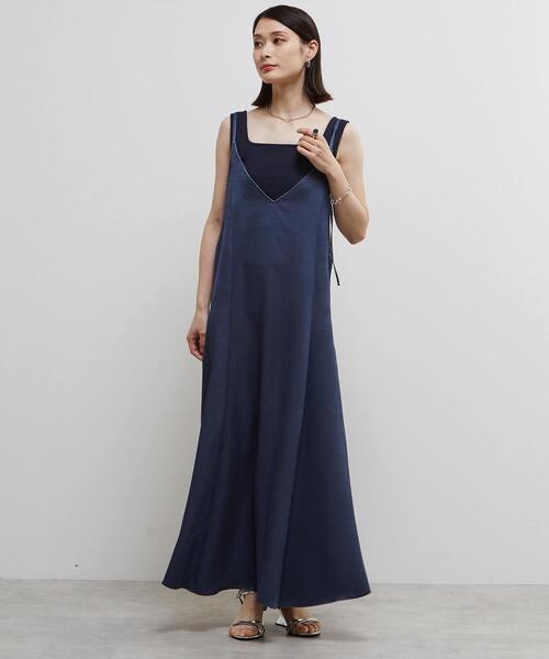 SOFFITTO（ソフィット）の「ヴィンテージライクキャミワンピース（ワンピース・レディース・ピンク/ネイビー・S/M）」の11枚目の写真