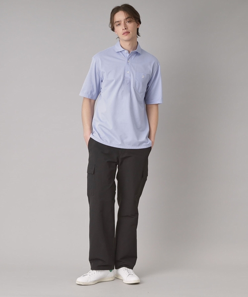 DRESSTERIOR（ドレステリア）の「【吸湿速乾/Safari5月号掲載】COOL MAX プルオーバーシャツ（ポロシャツ・メンズ・サックスブルー/ネイビー・90/91/92/94）」の12枚目の写真