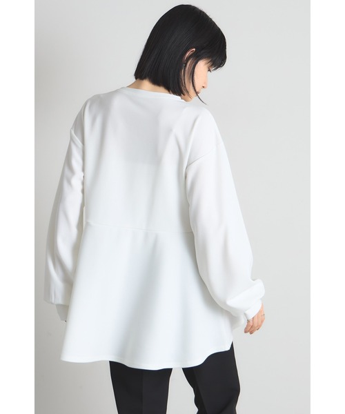 &. NOSTALGIA(アンドドットノスタルジア)の「フリルドッキングカットプルオーバー(Tシャツ/カットソー・レディース・アイボリー/ブラック・M)」の15枚目の写真