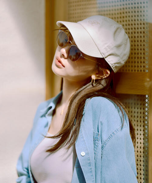 EDIT COLOGNE（エディットコロン）の「《EDIT COLOGNE》デニムシャツ（シャツ/ブラウス・レディース・ネイビー/ブルー・FREE）」の5枚目の写真