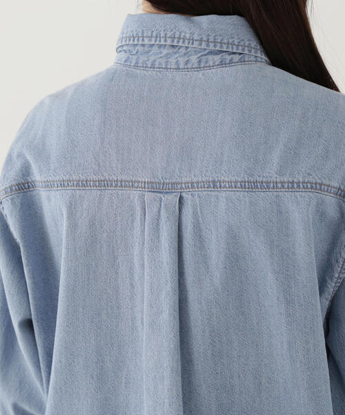 EDIT COLOGNE（エディットコロン）の「《EDIT COLOGNE》デニムシャツ（シャツ/ブラウス・レディース・ネイビー/ブルー・FREE）」の17枚目の写真