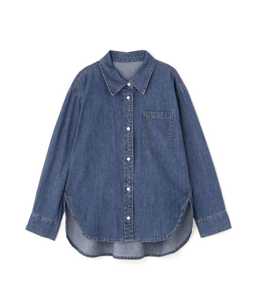 EDIT COLOGNE（エディットコロン）の「《EDIT COLOGNE》デニムシャツ（シャツ/ブラウス・レディース・ネイビー/ブルー・FREE）」の19枚目の写真