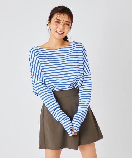 セール】ラッシュガードボーダーTシャツ（ラッシュガード）｜ever