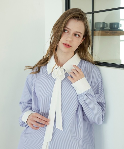 アパルトモン購入 ATEA OCEANIE ボウタイ シルクシャツ テラコッタ アパルトモン購入 ATEA OCEANIE ボウタイ シルクシャツ テラコッタ