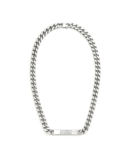 MINIMAL LOGO ID TAG CURB NECKLACE（ネックレス）｜MM6 Maison  