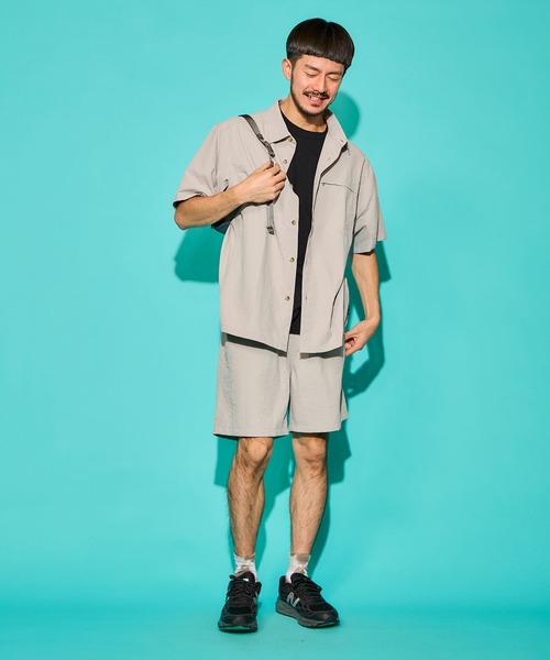 TRAIL BUM（トレイルバム）の「HERRERO S/S SHIRT /エレーロ ショートスリーブ シャツ（シャツ/ブラウス・メンズ・ライトグレー系1/ライトカーキ/ライトグリーン系1/ピンク系その他/グリーン系その他・LARGE/SMALL/MEDIUM）」の6枚目の写真
