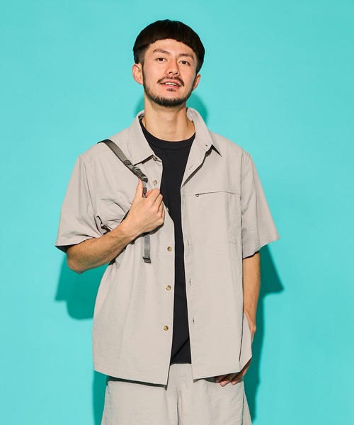 TRAIL BUM（トレイルバム）の「HERRERO S/S SHIRT /エレーロ ショートスリーブ シャツ（シャツ/ブラウス・メンズ・ライトグレー系1/ライトカーキ/ライトグリーン系1/ピンク系その他/グリーン系その他・LARGE/SMALL/MEDIUM）」の13枚目の写真