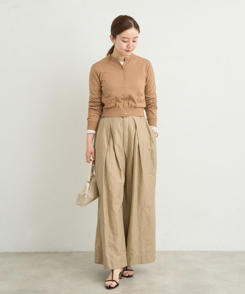 IENA(イエナ)の「enrica/エンリカ コットンリネンワイドパンツ(その他パンツ・レディース・ベージュ・38/36)」の8枚目の写真