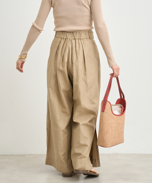 IENA(イエナ)の「enrica/エンリカ コットンリネンワイドパンツ(その他パンツ・レディース・ベージュ・38/36)」の4枚目の写真
