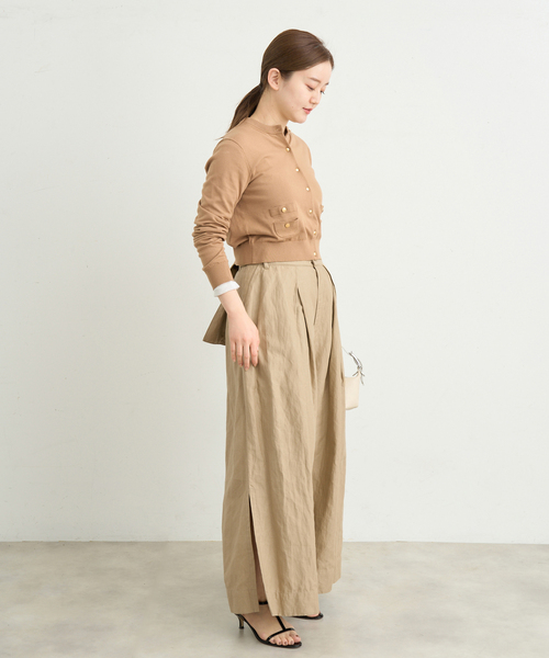 IENA(イエナ)の「enrica/エンリカ コットンリネンワイドパンツ(その他パンツ・レディース・ベージュ・38/36)」の22枚目の写真