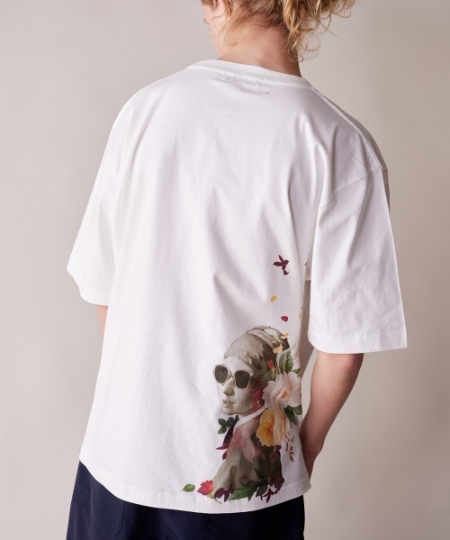 rehacer（レアセル）の「rehacer : Pearl Garden Relax Fit T-shirt / パールガーデン リラックスフィット Tシャツ（Tシャツ/カットソー・メンズ・ブラック/ホワイト・SMALL/MEDIUM/LARGE/X-LARGE）」の3枚目の写真