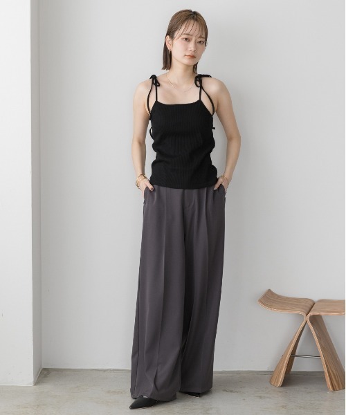 ad thie(アドティエ)の「カップ付き マルチウェイキャミソール(キャミソール・レディース・ピンク/オフホワイト/ライトブルー/ブラック・FREE)」の12枚目の写真