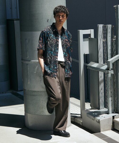 JOURNAL STANDARD（ジャーナルスタンダード）の「”吸水速乾 / 通気性” EVALET メッシュ パターン シャツ（シャツ/ブラウス・メンズ・ブラック/ブラウン系その他/ベージュ/ブルー系その他・SMALL/MEDIUM/LARGE）」の5枚目の写真