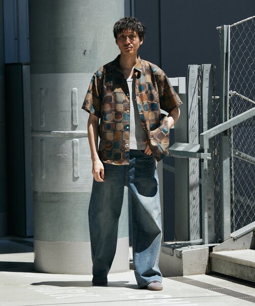 JOURNAL STANDARD（ジャーナルスタンダード）の「”吸水速乾 / 通気性” EVALET メッシュ パターン シャツ（シャツ/ブラウス・メンズ・ブラック/ブラウン系その他/ベージュ/ブルー系その他・SMALL/MEDIUM/LARGE）」の14枚目の写真