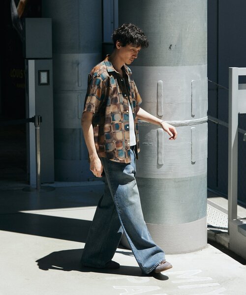 【JOURNAL STANDARD】EVALETメッシパターンシャツ JOURNAL STANDARD シャツ ”吸水速乾 / 通気性” EVALET ライト