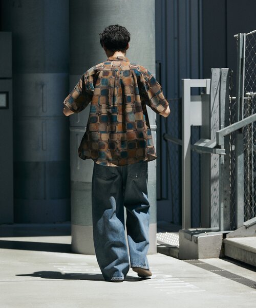 吸水速乾 / 通気性” EVALET メッシュ パターン シャツ（シャツ