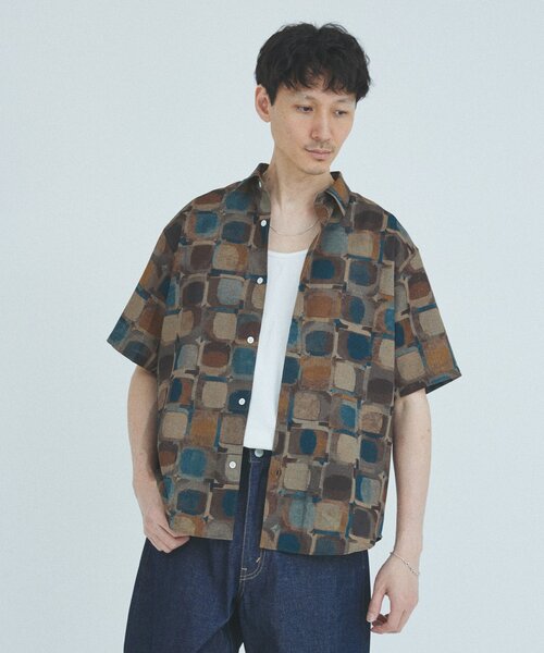 吸水速乾 / 通気性” EVALET メッシュ パターン シャツ（シャツ