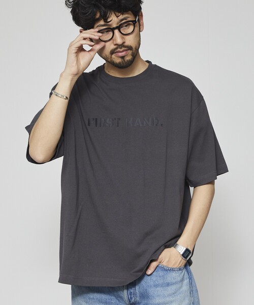 Firsthand（ファーストハンド）の「Firsthand/ファーストハンド 6オンス フロントロゴプリント クルーネックTシャツ / LOGO.プリントTシャツ（Tシャツ/カットソー・メンズ・チャコールグレー/ブラック/ホワイト・L/M）」の19枚目の写真