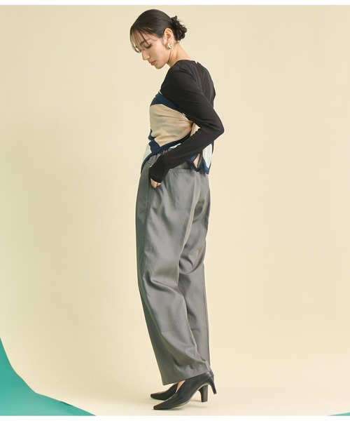 Settimissimo（セッティミッシモ）の「パネル プリント 大判 ストール（ストール/ショール・レディース・ベージュ/オレンジ・FREE）」の7枚目の写真