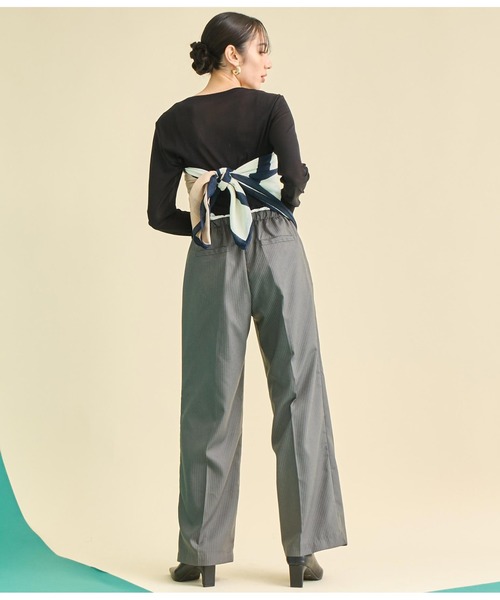 Settimissimo（セッティミッシモ）の「パネル プリント 大判 ストール（ストール/ショール・レディース・ベージュ/オレンジ・FREE）」の8枚目の写真