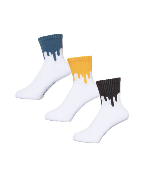 LIXTICK(リックスティック)の「【LIXTICK/リックスティック】DROP SOCKS 8TH 3PACK(ソックス/靴下・メンズ・ホワイト・FREE)」の1枚目の写真