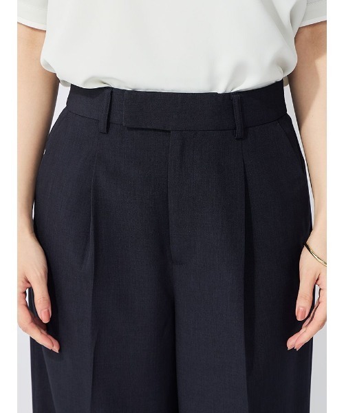 Perfect Suit FActory（パーフェクトスーツファクトリー）の「リネンライク【ボーテ・シルエット】ワイドパンツ　ブラウン/ブラック/ネイビー（その他パンツ・レディース・ブラウン/ネイビー/ブラック・M/L/S）」の14枚目の写真