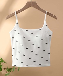 aimoha | リボン柄タンクトップ (SS)(キャミソール)