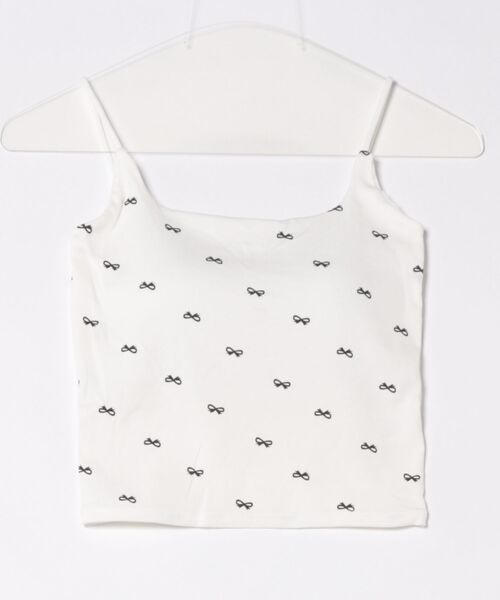 aimoha(アイモハ)の「リボン柄タンクトップ (SS)(キャミソール・レディース・ホワイト/ブラック/レッド/グレー・FREE)」の19枚目の写真
