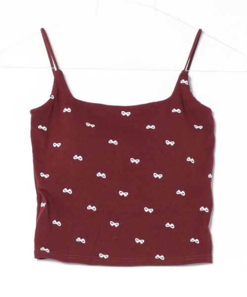 aimoha(アイモハ)の「リボン柄タンクトップ (SS)(キャミソール・レディース・ホワイト/ブラック/レッド/グレー・FREE)」の22枚目の写真