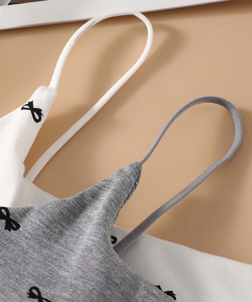 aimoha(アイモハ)の「リボン柄タンクトップ (SS)(キャミソール・レディース・ホワイト/ブラック/レッド/グレー・FREE)」の10枚目の写真