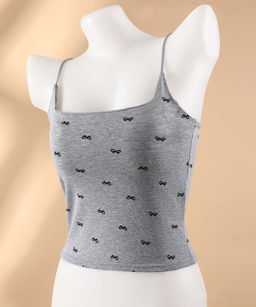 aimoha(アイモハ)の「リボン柄タンクトップ (SS)(キャミソール・レディース・ホワイト/ブラック/レッド/グレー・FREE)」の13枚目の写真