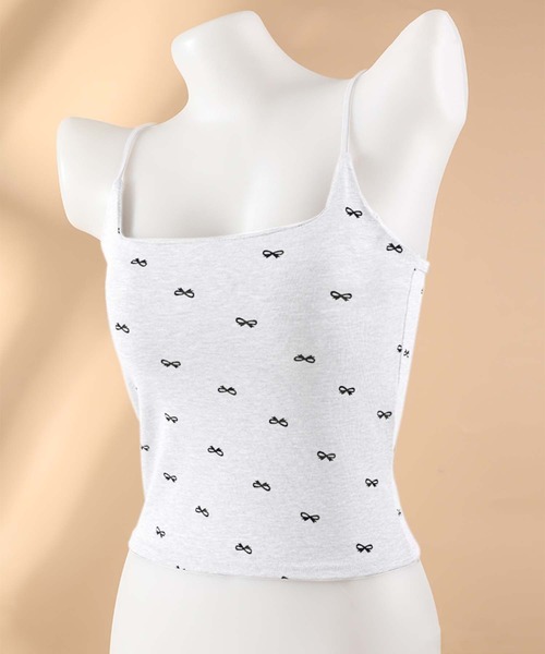 aimoha(アイモハ)の「リボン柄タンクトップ (SS)(キャミソール・レディース・ホワイト/ブラック/レッド/グレー・FREE)」の15枚目の写真