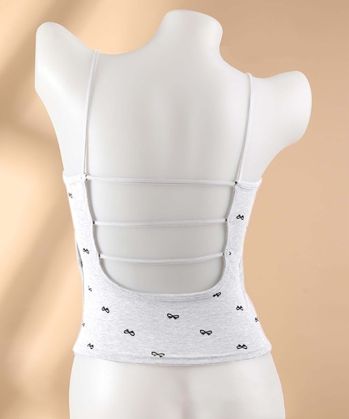 aimoha(アイモハ)の「リボン柄タンクトップ (SS)(キャミソール・レディース・ホワイト/ブラック/レッド/グレー・FREE)」の17枚目の写真