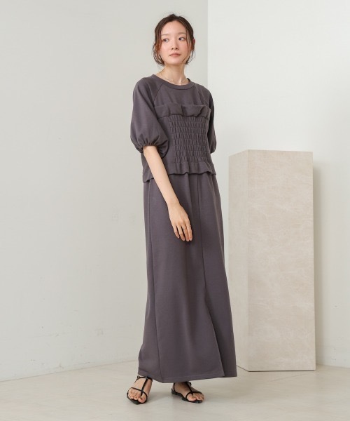 Bab(バブ)の「【S・Mサイズ展開あり】ビスチェライクスウェットワンピース(ワンピース・レディース・チャコールグレー/アイボリー/ベージュ・MEDIUM/SMALL)」の20枚目の写真