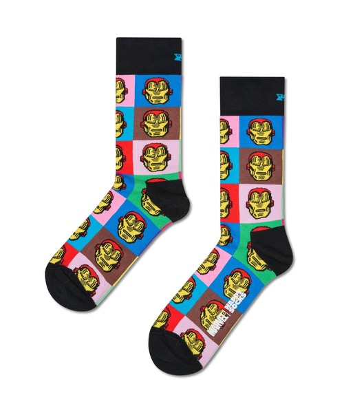 Happy Socks(ハッピーソックス)の「【HAPPY SOCKS × Marvel】Limited Avengers SOCKS(ソックス/靴下・メンズ・ブラック/レッド/イエロー/ブラック系その他/ブルー/グリーン・SMALL/MEDIUM)」の2枚目の写真