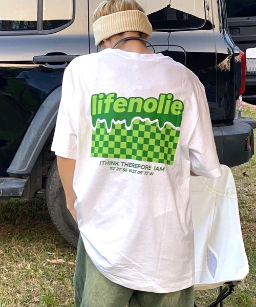 SHEENA(シーナ)の「バックプリントオーバーサイズTシャツ(Tシャツ/カットソー・レディース・ブラック/ホワイト・M)」の1枚目の写真