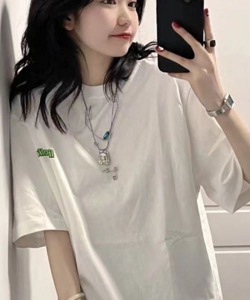 SHEENA(シーナ)の「バックプリントオーバーサイズTシャツ(Tシャツ/カットソー・レディース・ブラック/ホワイト・M)」の7枚目の写真