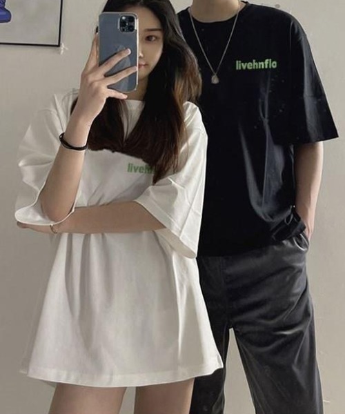 SHEENA(シーナ)の「バックプリントオーバーサイズTシャツ(Tシャツ/カットソー・レディース・ブラック/ホワイト・M)」の12枚目の写真