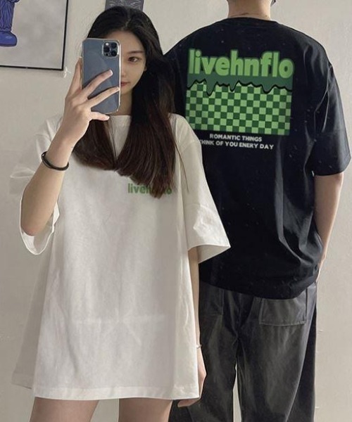 SHEENA(シーナ)の「バックプリントオーバーサイズTシャツ(Tシャツ/カットソー・レディース・ブラック/ホワイト・M)」の11枚目の写真