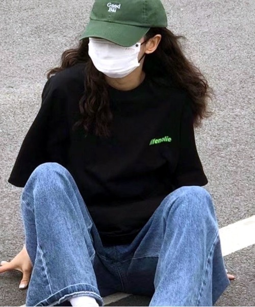 SHEENA(シーナ)の「バックプリントオーバーサイズTシャツ(Tシャツ/カットソー・レディース・ブラック/ホワイト・M)」の19枚目の写真