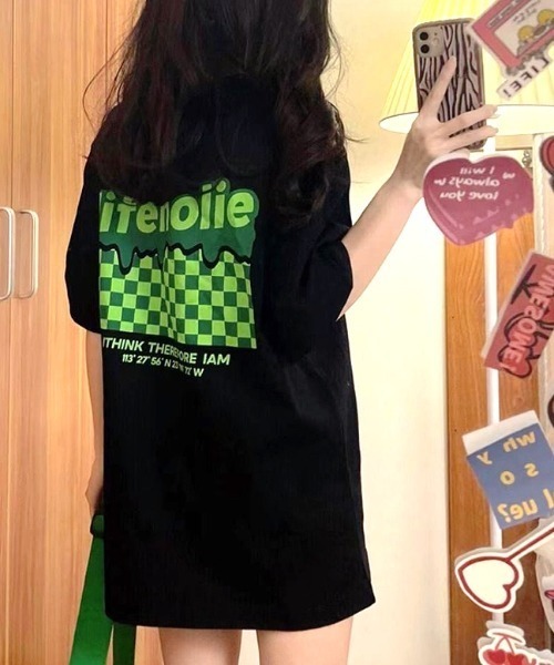 SHEENA(シーナ)の「バックプリントオーバーサイズTシャツ(Tシャツ/カットソー・レディース・ブラック/ホワイト・M)」の20枚目の写真
