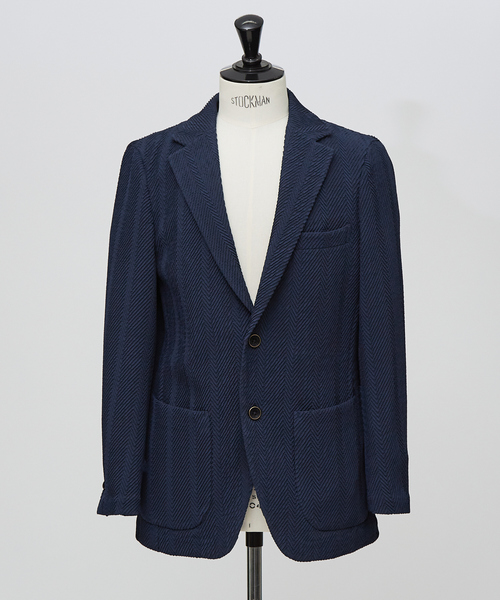 DESIGNWORKS(デザインワークス)の「【MARZOTTO】ウール ジャガード ジャケット(テーラードジャケット・メンズ・グレー/ネイビー・44/46/50/48)」の1枚目の写真