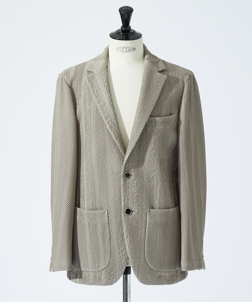 DESIGNWORKS(デザインワークス)の「【MARZOTTO】ウール ジャガード ジャケット(テーラードジャケット・メンズ・グレー/ネイビー・44/46/50/48)」の4枚目の写真