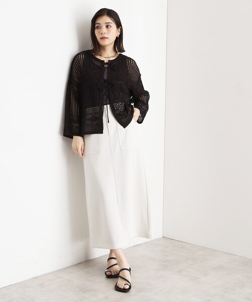 THE SHOP TK （ザ ショップ ティーケー ）の「裏毛ラメスカート【洗える】（スカート・レディース・アイボリー/グレー・12/13）」の4枚目の写真