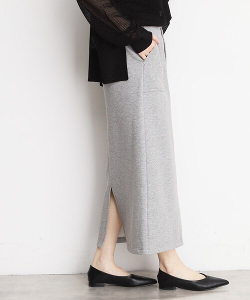 THE SHOP TK （ザ ショップ ティーケー ）の「裏毛ラメスカート【洗える】（スカート・レディース・アイボリー/グレー・12/13）」の7枚目の写真