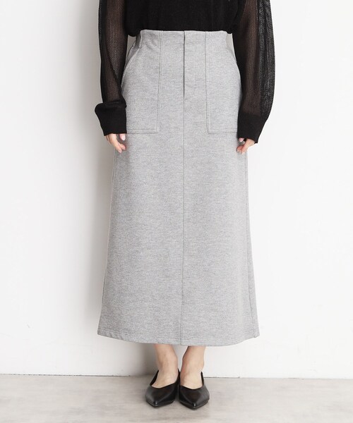 THE SHOP TK （ザ ショップ ティーケー ）の「裏毛ラメスカート【洗える】（スカート・レディース・アイボリー/グレー・12/13）」の11枚目の写真