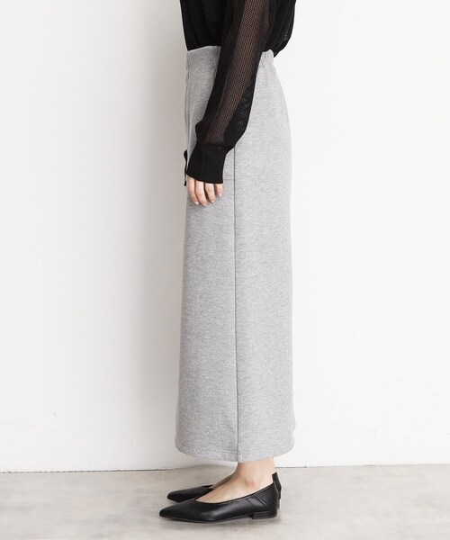 THE SHOP TK （ザ ショップ ティーケー ）の「裏毛ラメスカート【洗える】（スカート・レディース・アイボリー/グレー・12/13）」の12枚目の写真
