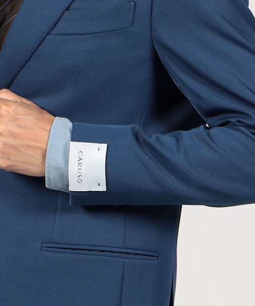 セール】CARUSO ポリエステルウール シングルブレステッド2Bスーツ