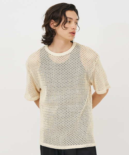 Revo.(レボ)の「【Revo.レボ】コットンメッシュTシャツ/レイヤードTee/ユニセックス(Tシャツ/カットソー・メンズ・ホワイト・M/L)」の8枚目の写真